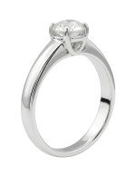 Кольцо из белого золота c бриллиантами