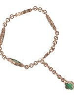 Браслет из золота c малахитом