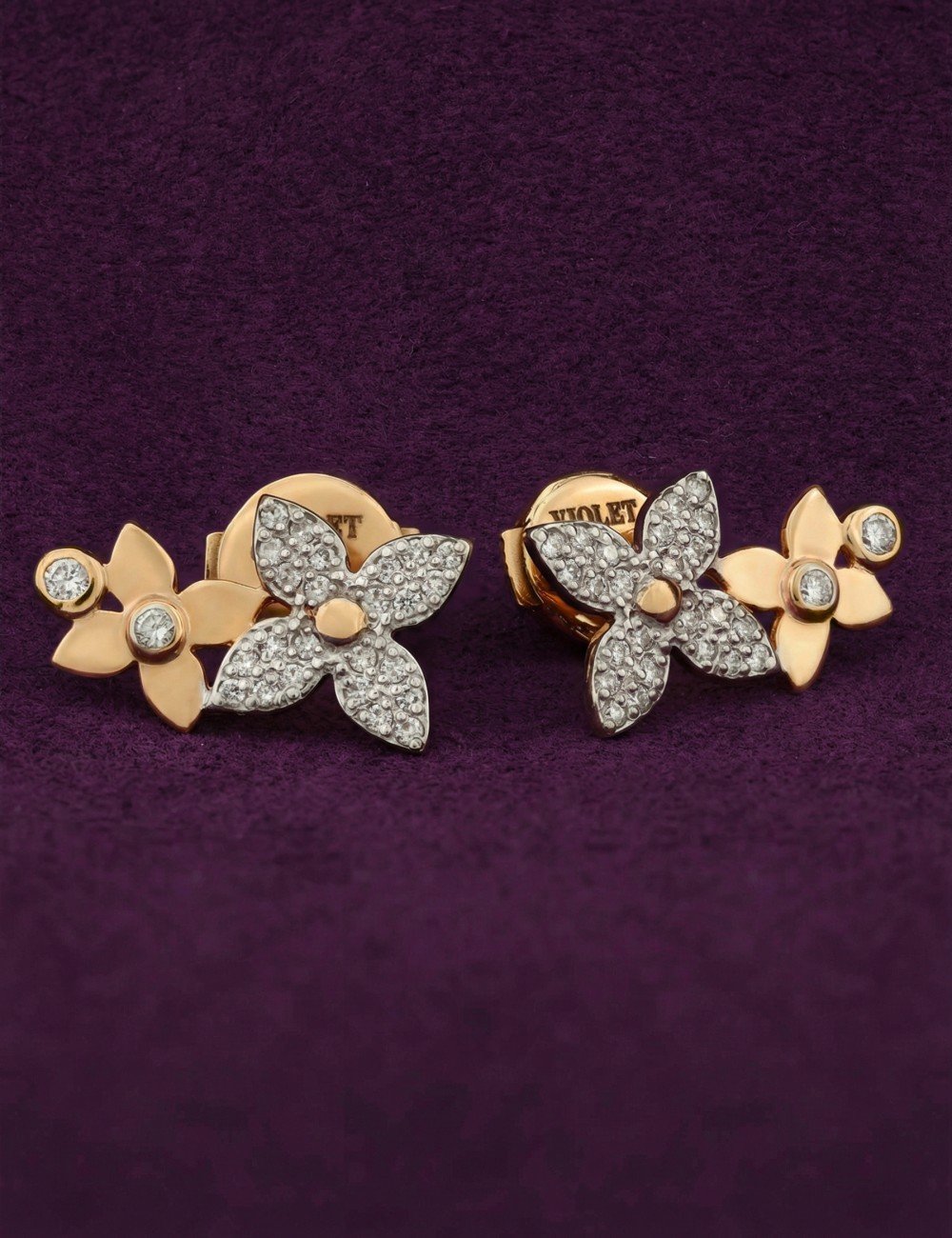 Серьги из золота c бриллиантами