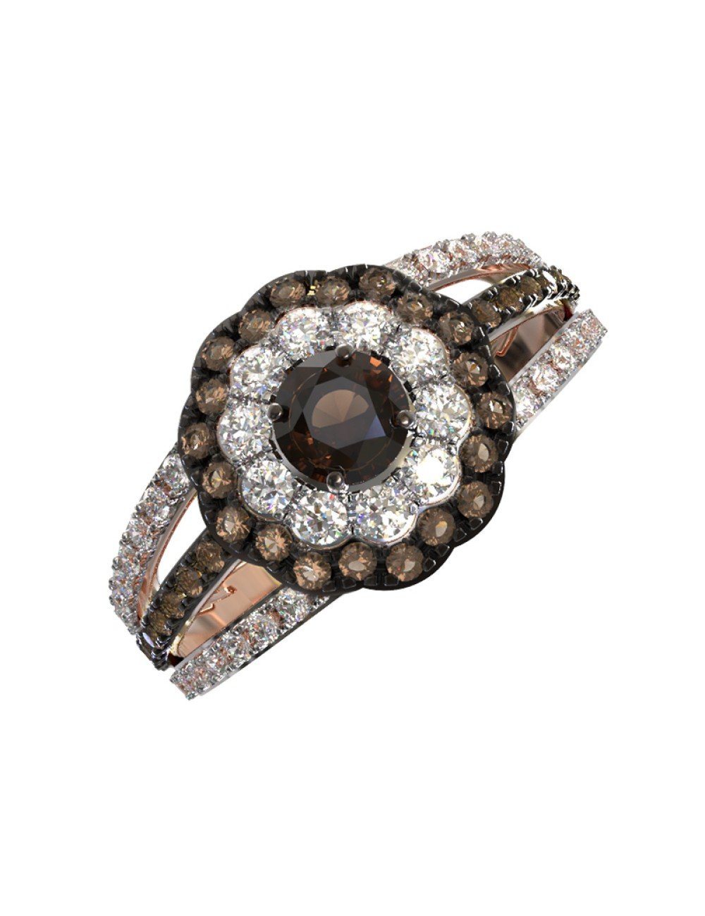 Кольцо из золота c бриллиантами