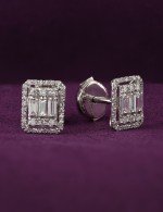 Серьги из белого золота c бриллиантами