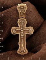 Крест из золота c деревом груши