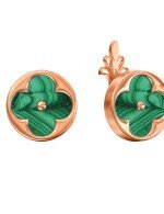 Серьги из золота c малахитом