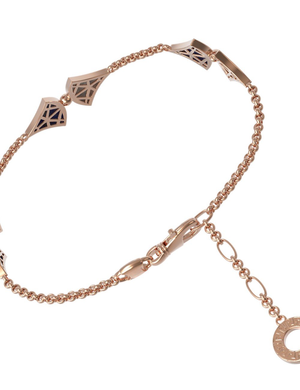 Браслет из золота c лазуритом и перламутром