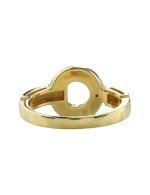 Кольцо из лимонного золота c бриллиантами и ониксом