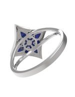 Кольцо из белого золота c лазуритом