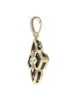 Подвеска из лимонного золота c бриллиантами и ониксом