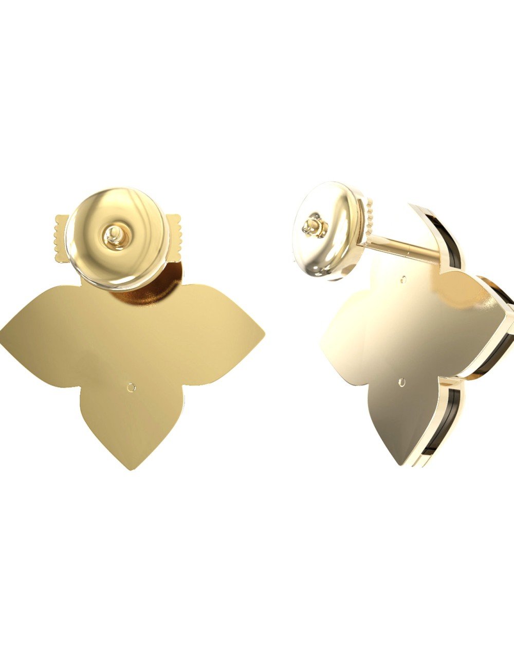 Серьги из лимонного золота c бриллиантами и ониксом