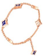 Браслет из золота c лазуритом и перламутром