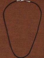 Шнурок шёлковый из белого золота 585 пробы c шёлковым шнурком