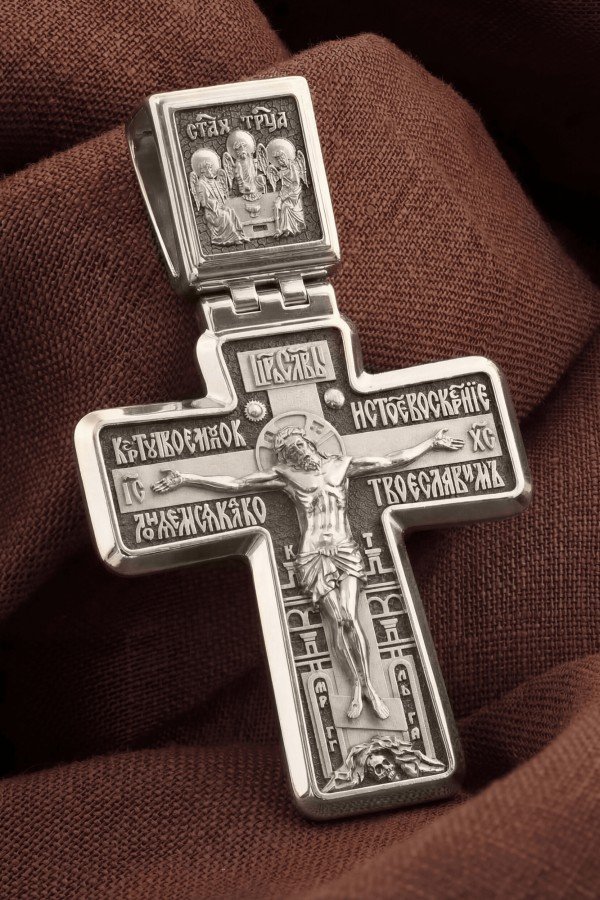 Крест из белого золота