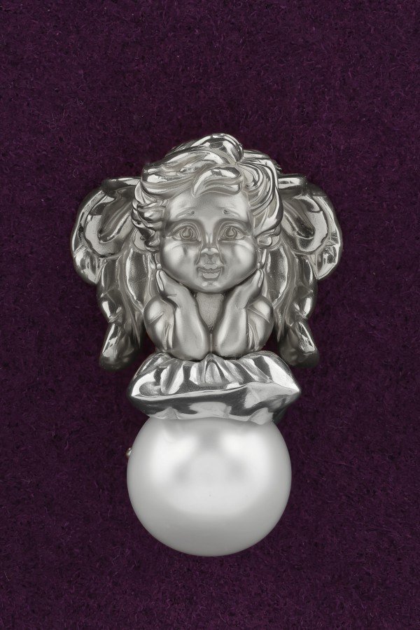 Подвеска из белого золота c жемчугом