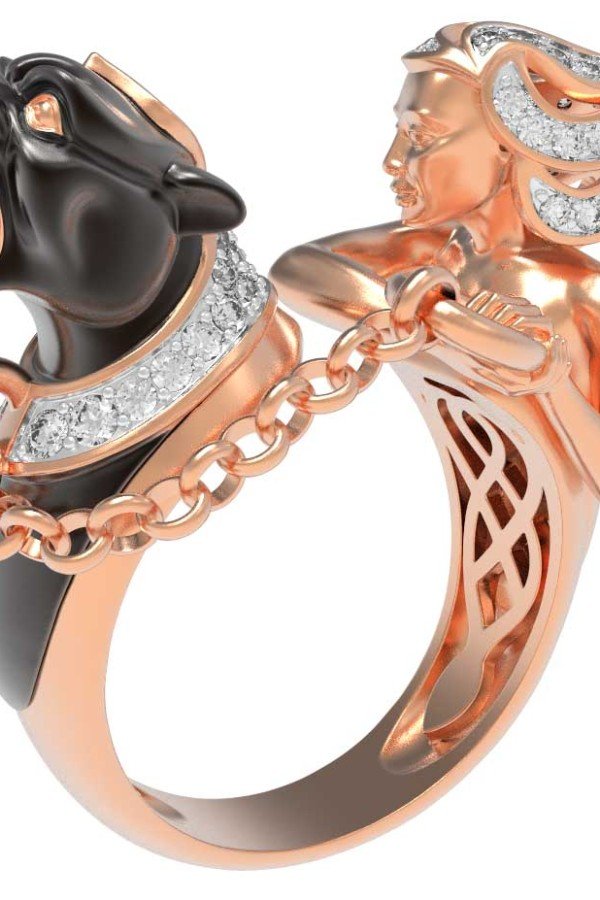 Кольцо из золота c фианитом