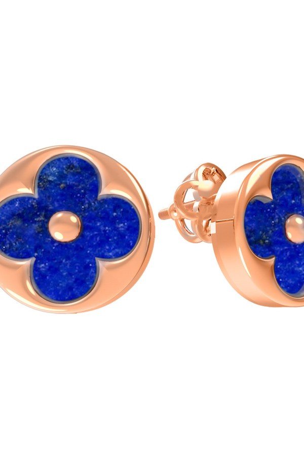 Серьги из золота c лазуритом