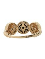 Кольцо из золота c бриллиантами, ониксом и перламутром