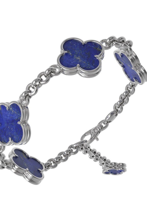 Браслет из белого золота c лазуритом