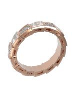 Кольцо из золота c бриллиантами и перламутром