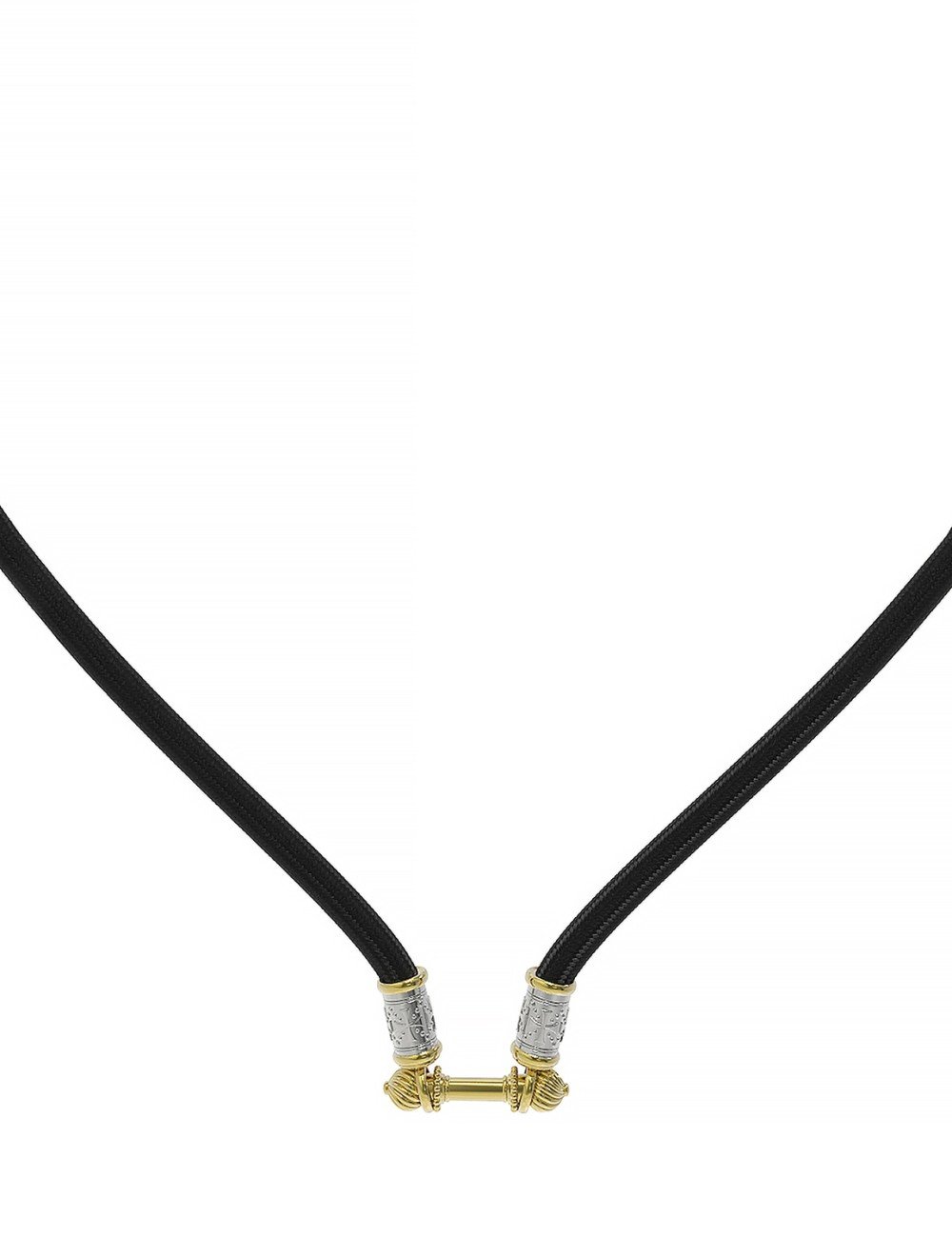 Шнурок шёлковый из лимонного золота c шёлковым шнурком