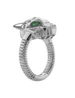 Кольцо из белого золота c изумрудом