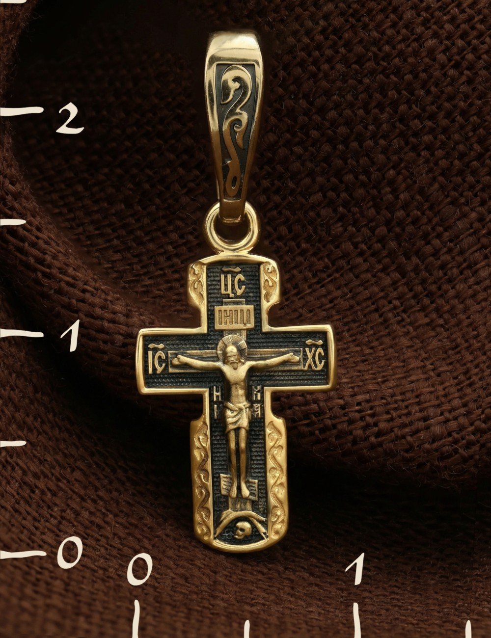 Крест из лимонного золота