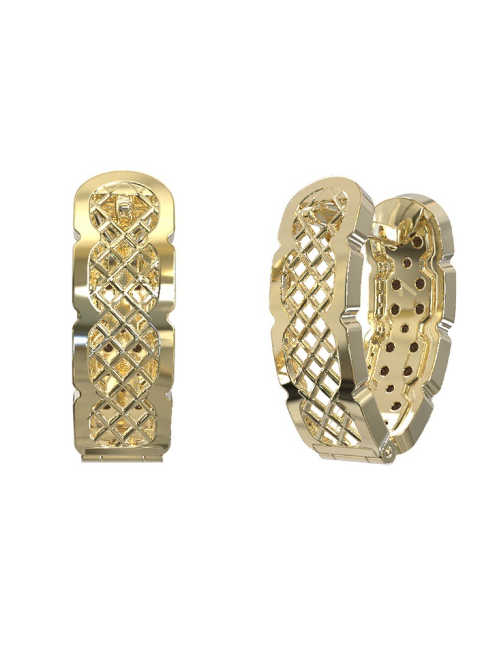 Серьги из лимонного золота c бриллиантами