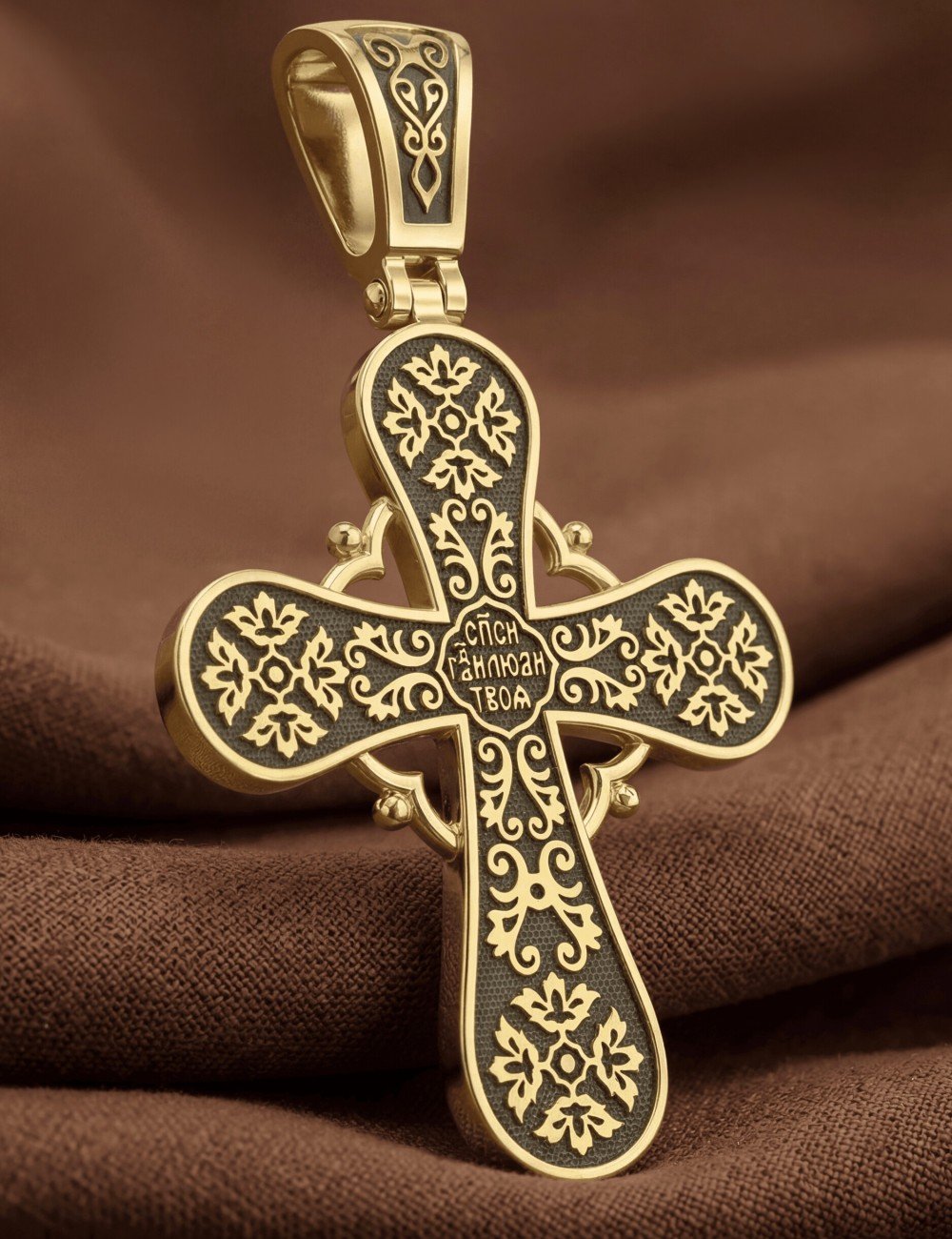 Крест из лимонного золота