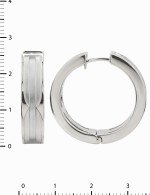 Серьги из белого золота c рубином