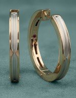 Серьги из золота c рубином