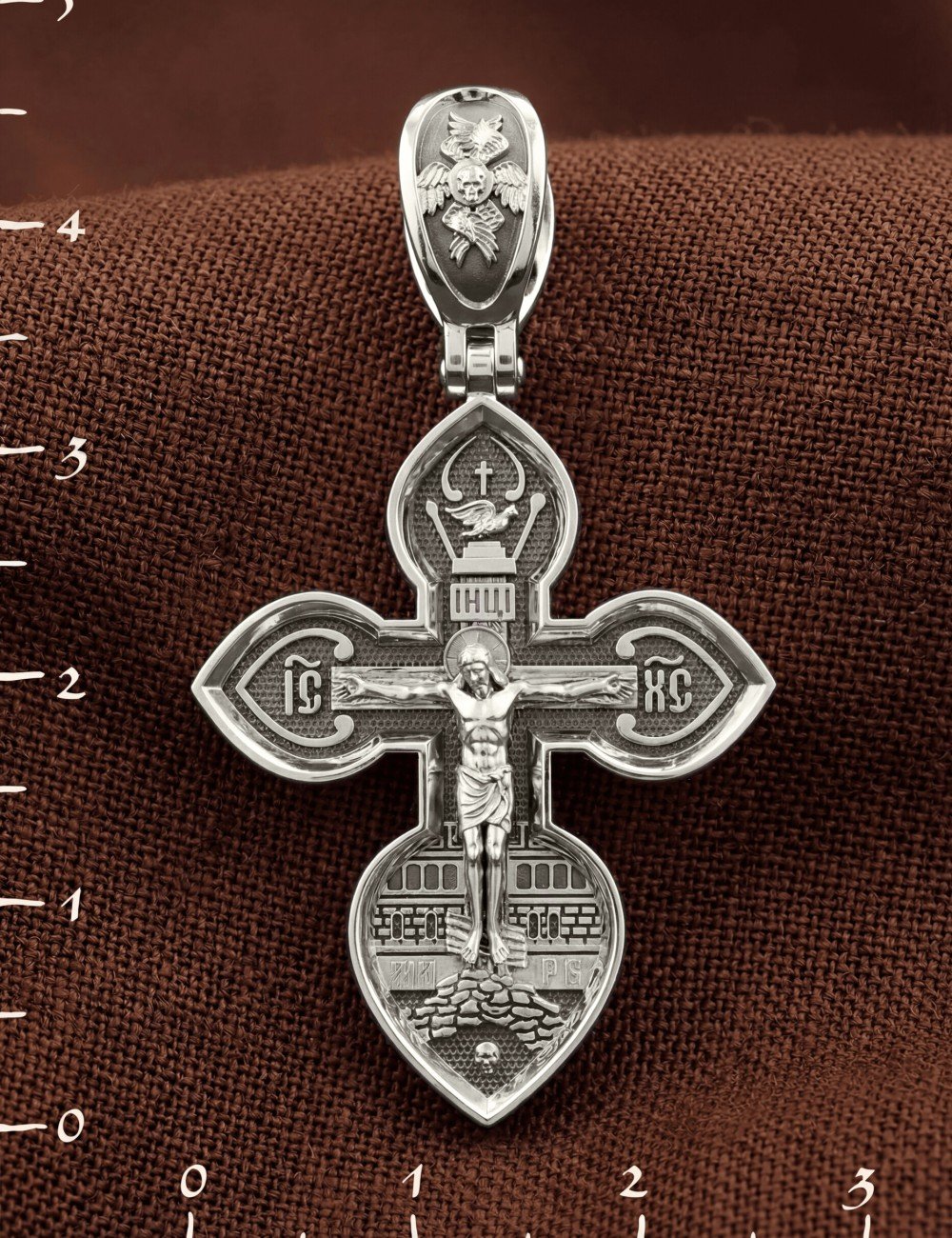 Крест из белого золота