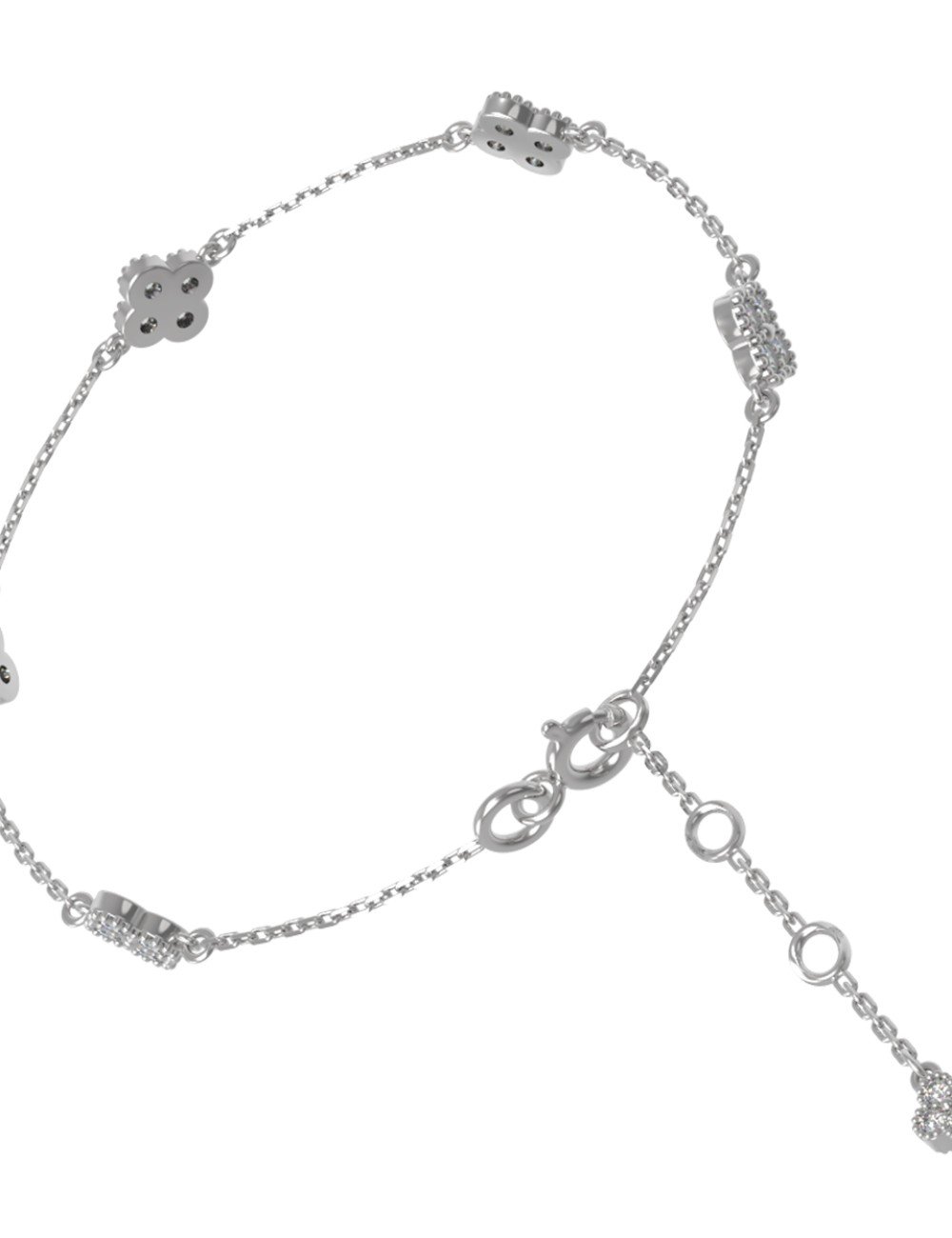 Браслет из белого золота c бриллиантами