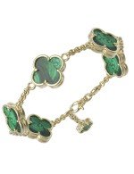 Браслет из лимонного золота c малахитом