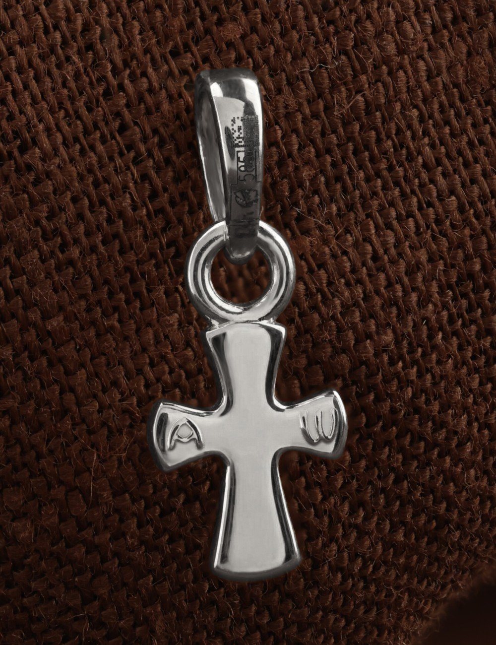 Крест из белого золота