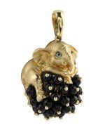 Подвеска из лимонного золота c эмалью и ониксом
