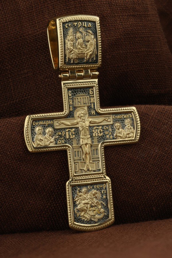 Крест из лимонного золота