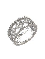 Кольцо из белого золота c бриллиантами