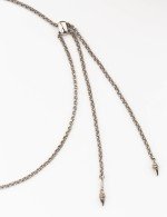 Колье из белого золота c эмалью