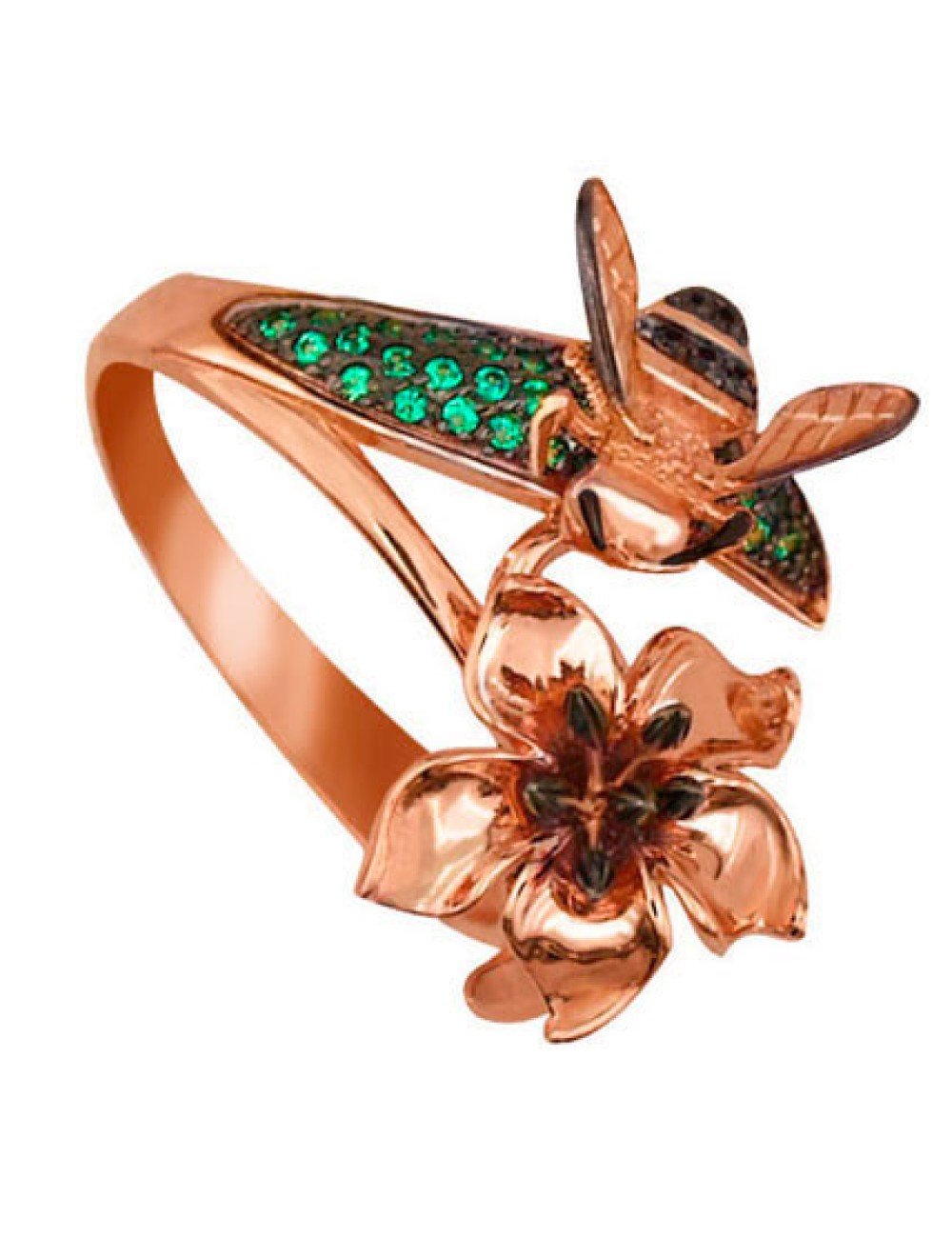 Кольцо из золота c фианитом