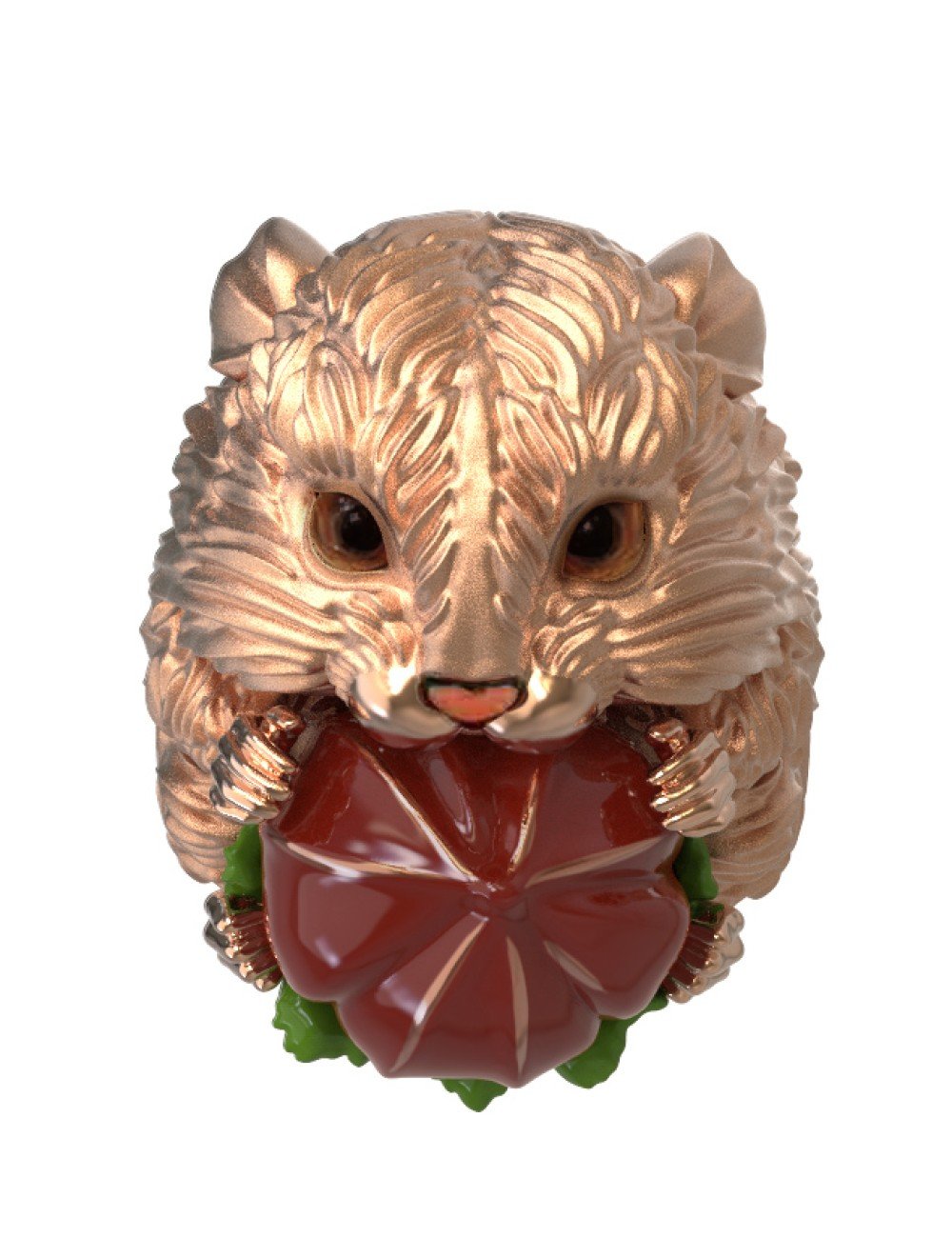 Кольцо из золота c эмалью