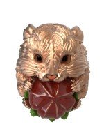 Кольцо из золота c эмалью