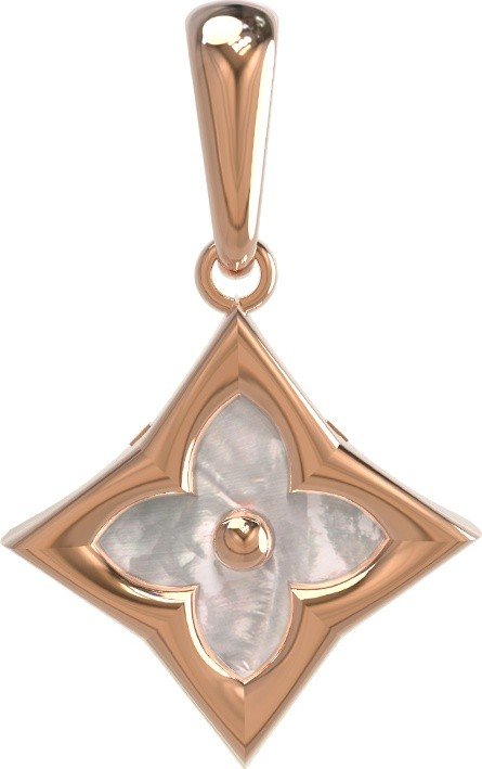 Подвеска из золота c перламутром