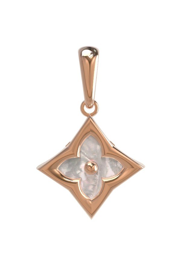 Подвеска из золота c перламутром