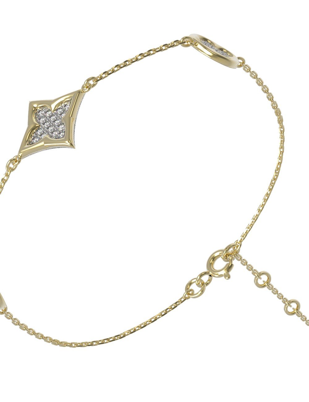 Браслет из лимонного золота c бриллиантами