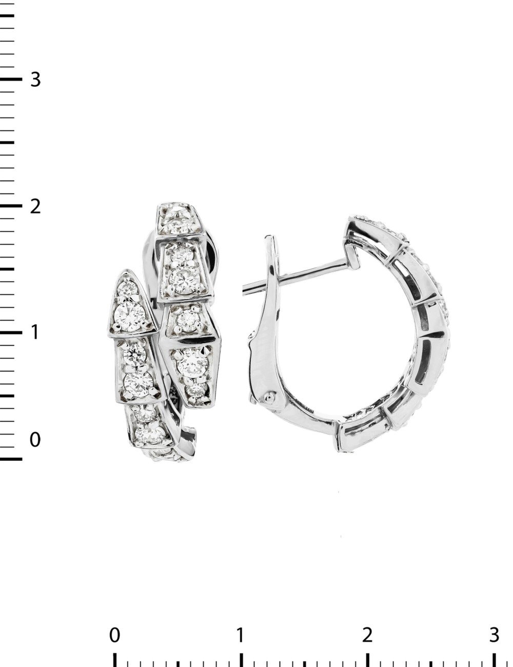 Серьги из белого золота c бриллиантами