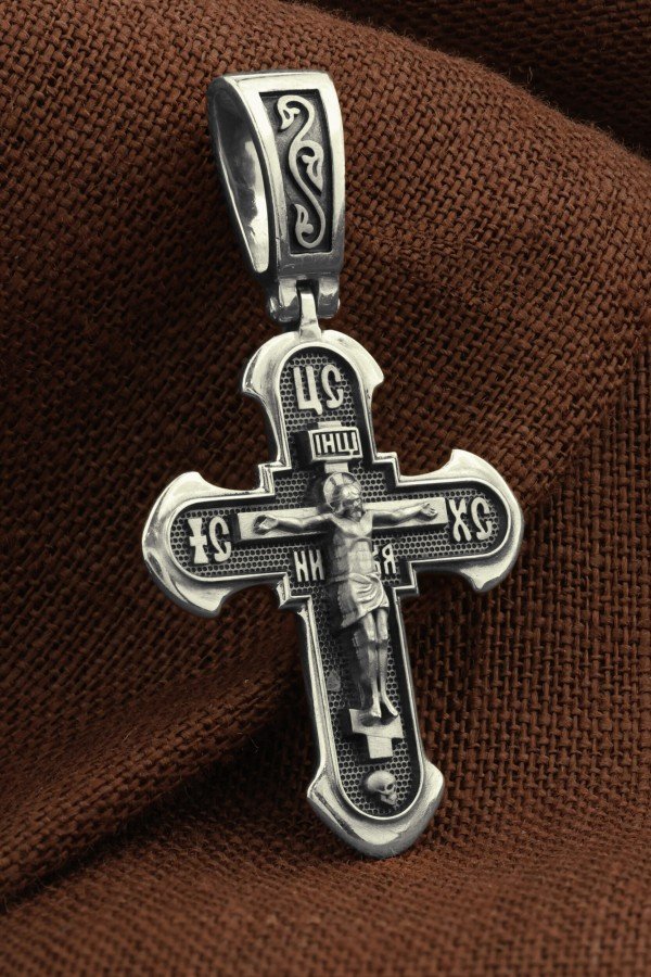 Крест из белого золота