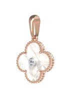 Подвеска из золота c бриллиантами и перламутром