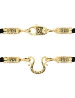 Шнурок шёлковый из лимонного золота c шёлковым шнурком