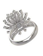 Кольцо из белого золота c бриллиантами