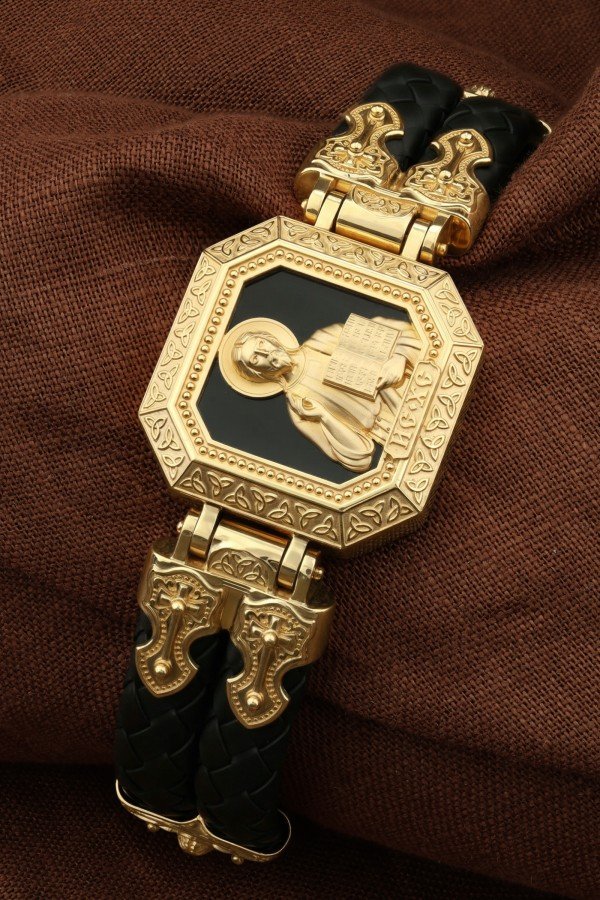 Браслет из лимонного золота c шнурком и ониксом