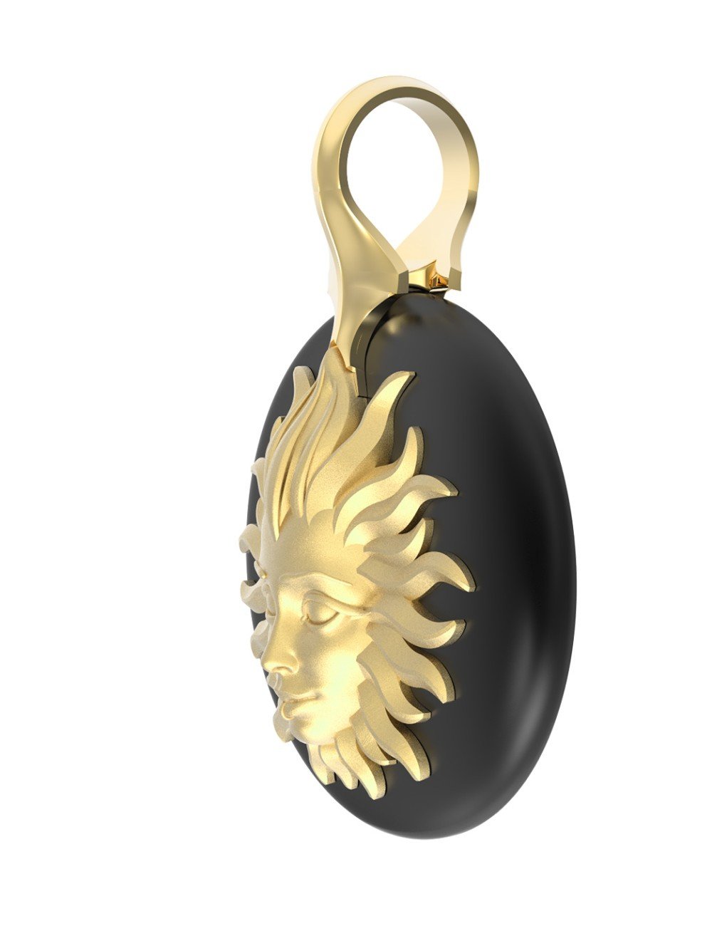 Подвеска из лимонного золота c ониксом