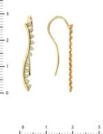 Серьги из лимонного золота c бриллиантами